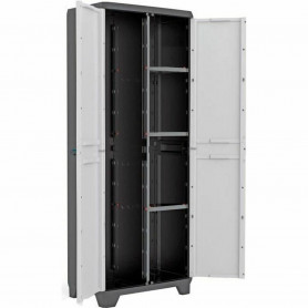 Armoire en résine Noir/Gris pour sellerie 68 x 39 x 173 cm