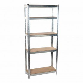 Étagère Bois Acier inoxydable 5 Etagères 750 kg 75 x 30 x 172 cm pour l'écurie