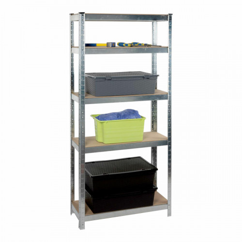 Étagère Bois Acier inoxydable 5 Etagères 750 kg 75 x 30 x 172 cm pour l'écurie